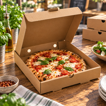 Load image into Gallery viewer, 9" Kraft Recycled Pizza Box (100)