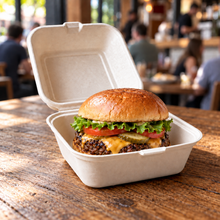 Load image into Gallery viewer, 6" Fibre Burger Box (500)
