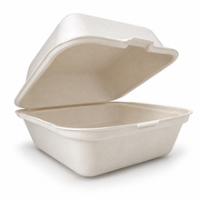 Load image into Gallery viewer, 6" Fibre Burger Box (500)