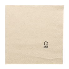 Load image into Gallery viewer, Brown kraft recycled 40cm 2 ply paper dinner napkin
