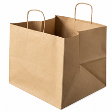Load image into Gallery viewer, Pizza Box Paper Carrier Bag - Twisted Handles (100)