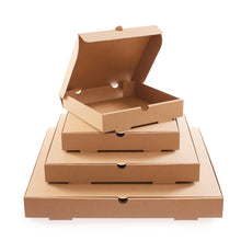 Load image into Gallery viewer, 7" Kraft Recycled Pizza Box (100)