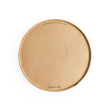Load image into Gallery viewer, Vented brown kraft compostable lid for 26oz and 32oz bio food bowls
