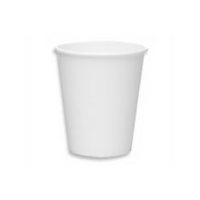 Load image into Gallery viewer, 8oz plain white compostable eco paper coffee cup