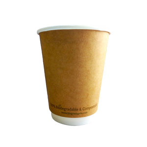 12oz Double Wall Eco Hot Cup - NATURAL (500)