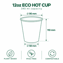 Load image into Gallery viewer, 12oz White Eco Hot Cup (1000)
