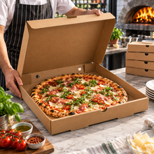 Load image into Gallery viewer, 14" Kraft Recycled Pizza Box (50)
