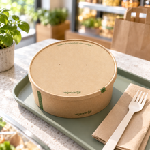 Load image into Gallery viewer, 26-32oz Kraft Bio Food Bowl Lid (300)
