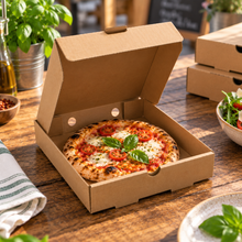 Load image into Gallery viewer, 7" Kraft Recycled Pizza Box (100)
