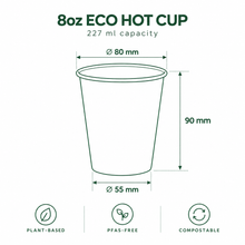 Load image into Gallery viewer, 8oz White Eco Hot Cup (1000)
