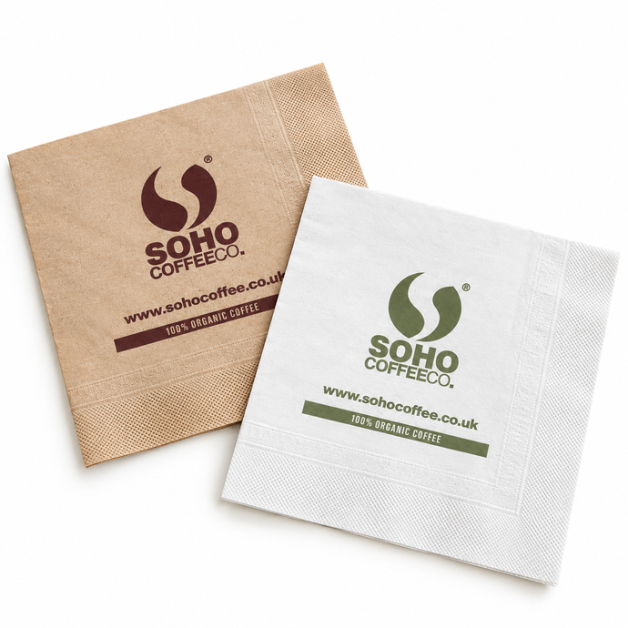 Custom branded recycled 40cm paper napkins