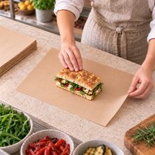 Load image into Gallery viewer, Bio Greaseproof Paper - Kraft 28 x 34cm (1000)
