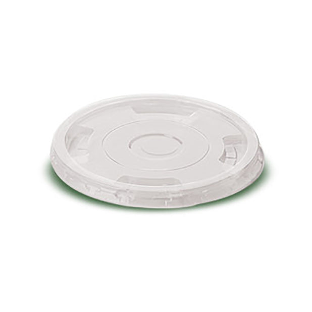 Flat eco cold cup lid without straw slot