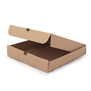 12" recycled plain brown pizza box