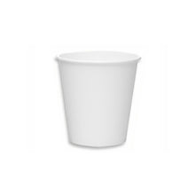 Load image into Gallery viewer, 6oz plain white compostable eco paper flat white cup
