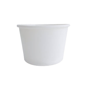 8oz white bio food container