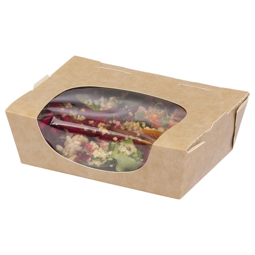 Kraft window tuck-top salad box 