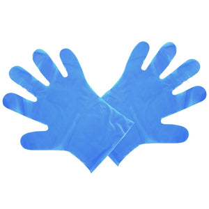 Blue bio food prep gloves made from PLA