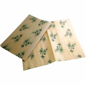 Biodegradable Kraft greaseproof paper with green leaf print