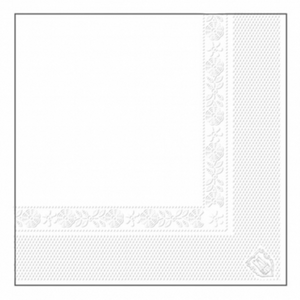 White 33cm square napkins