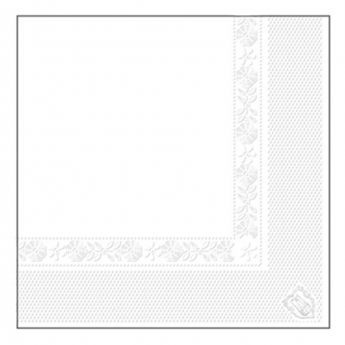 White 33cm square napkins