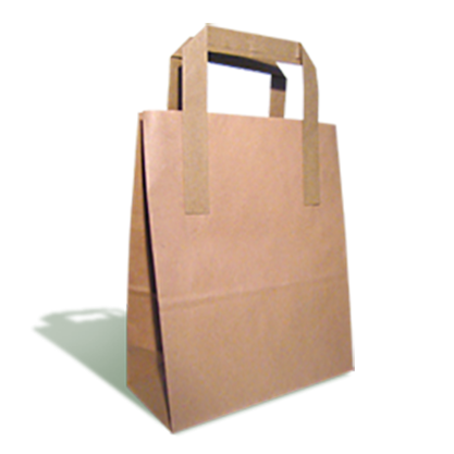 Recyclable and Compostable Extra-Strong Brown Paper Carrier Bags