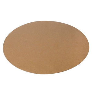 13" plain brown round corrugated pizza serving disc