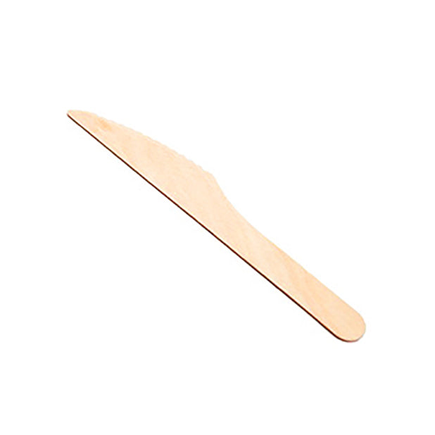 Disposable wooden knife made from sustainable Birch wood